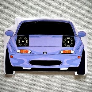 Handmade Purple Miata Stickers